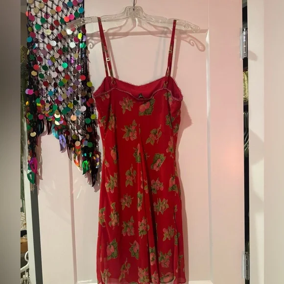 Betsey Johnson Red Floral Chemise - Picture 3 of 3